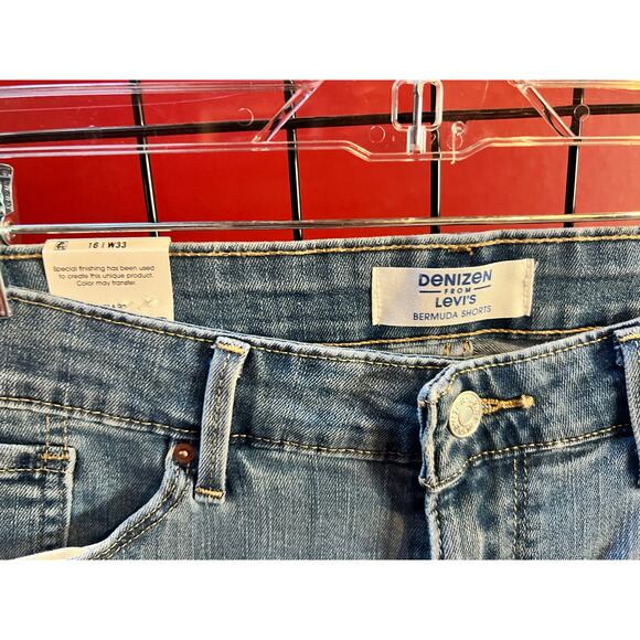 Denizen from Levi mid rise bermuda Jean shorts womens size 16 W33 NWT - Picture 5 of 5